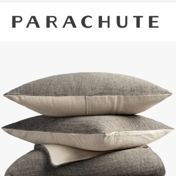 PARACHUTE HOME LINEN BLEND WAFFLE KNIT PILLOWCASES SET OF 2 - Picture 1 of 11